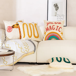 Lovely Embroidered Pillow Cover