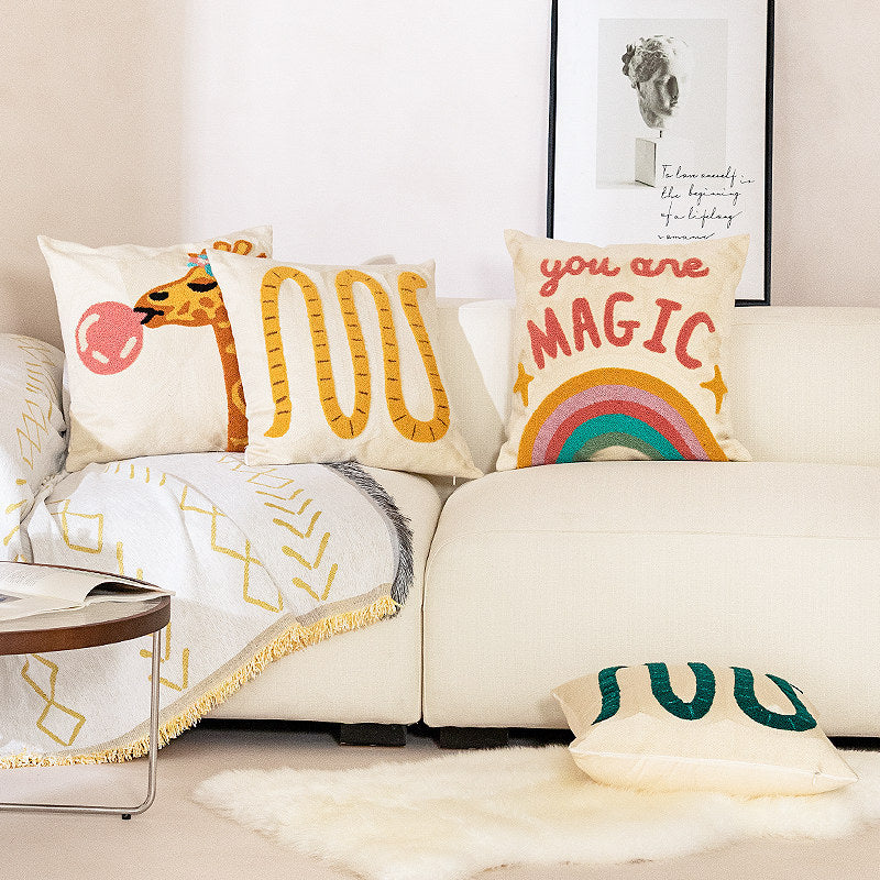 Lovely Embroidered Pillow Cover