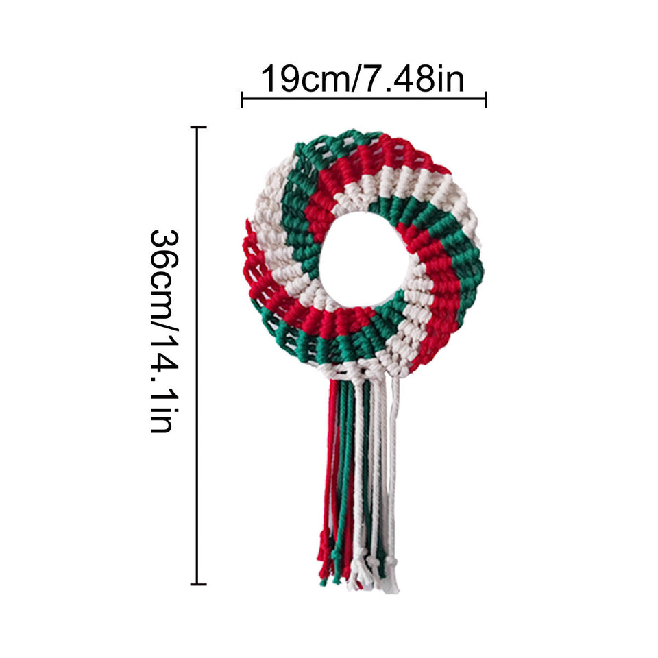 Wall Hangings Decorated With Woven Christmas Wreaths