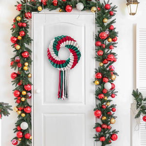 Wall Hangings Decorated With Woven Christmas Wreaths