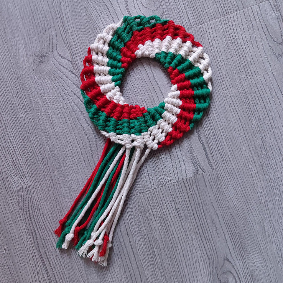Wall Hangings Decorated With Woven Christmas Wreaths