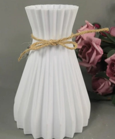 Plastic Vase Modern Imitation Ceramic Artificial Flower Container