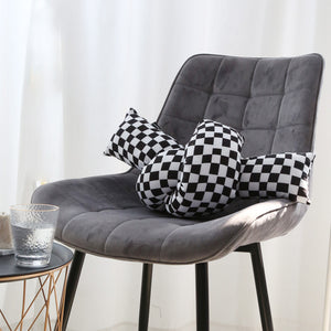 Checkerboard Twist Pillow Knotted Sofa Decorative Cushions