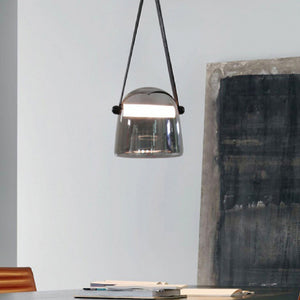 Home Handmade Leather Glass Chandelier