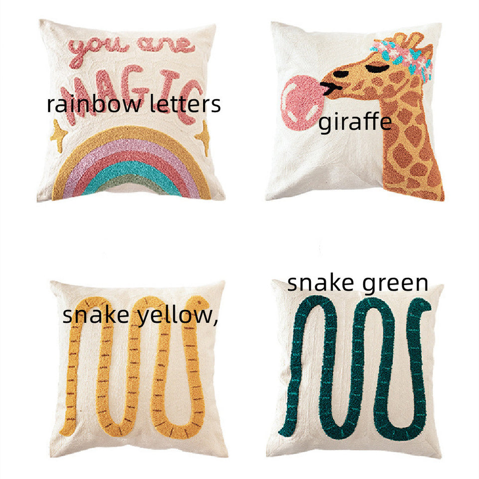 Lovely Embroidered Pillow Cover